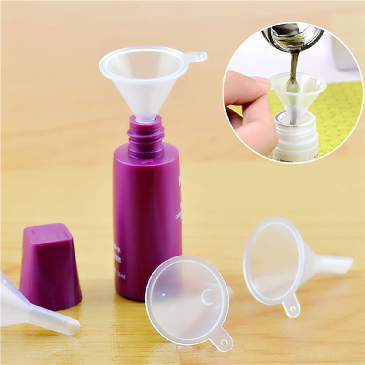 20 Pcs Mini Funnel Set - Small Plastic Funnels for Perfume, Essential Oils, Liquids - Perfect for Refilling Bottles, DIY Crafts & Kitchen Use