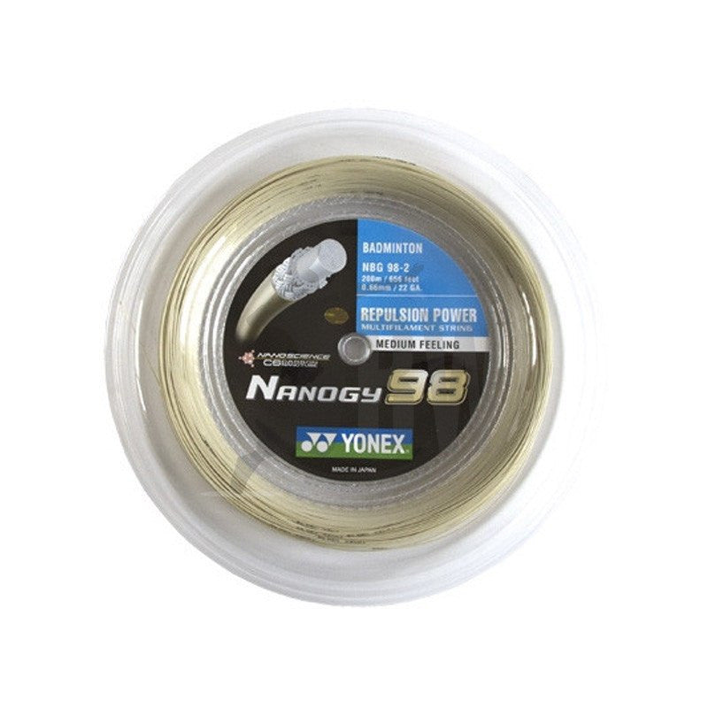 Yonex Nanogy 98 Badminton String Reel - High Performance Badminton String for Professional Players | Perfect for Tournament Play & Training Sessions