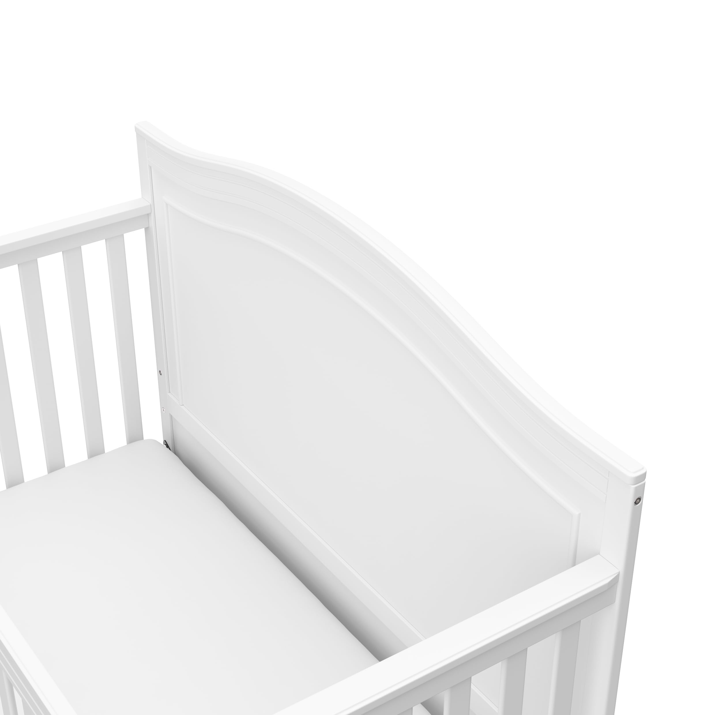 Graco Paris Convertible Crib & Mattress Set - GREENGUARD Gold Certified Baby Crib with Included Mattress, White Nursery Essentials for Newborns & Toddlers | Perfect for Modern Nursery, Daycare or Guest Room Setup