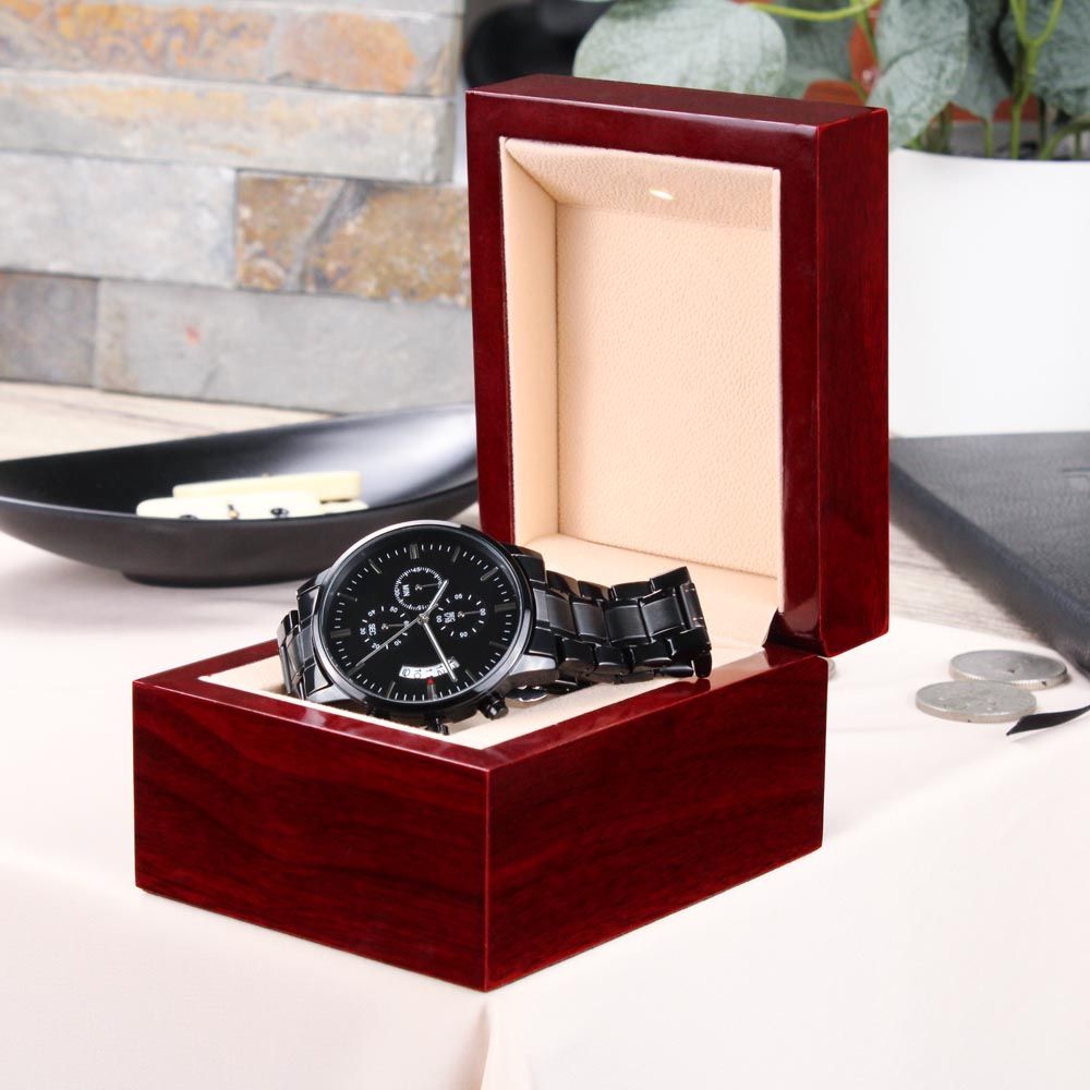Personalized Engraved Watch for Men - Custom Gift for Dad, Husband - Birthday, Christmas, Anniversary Present - Perfect for Formal Events & Everyday Wear