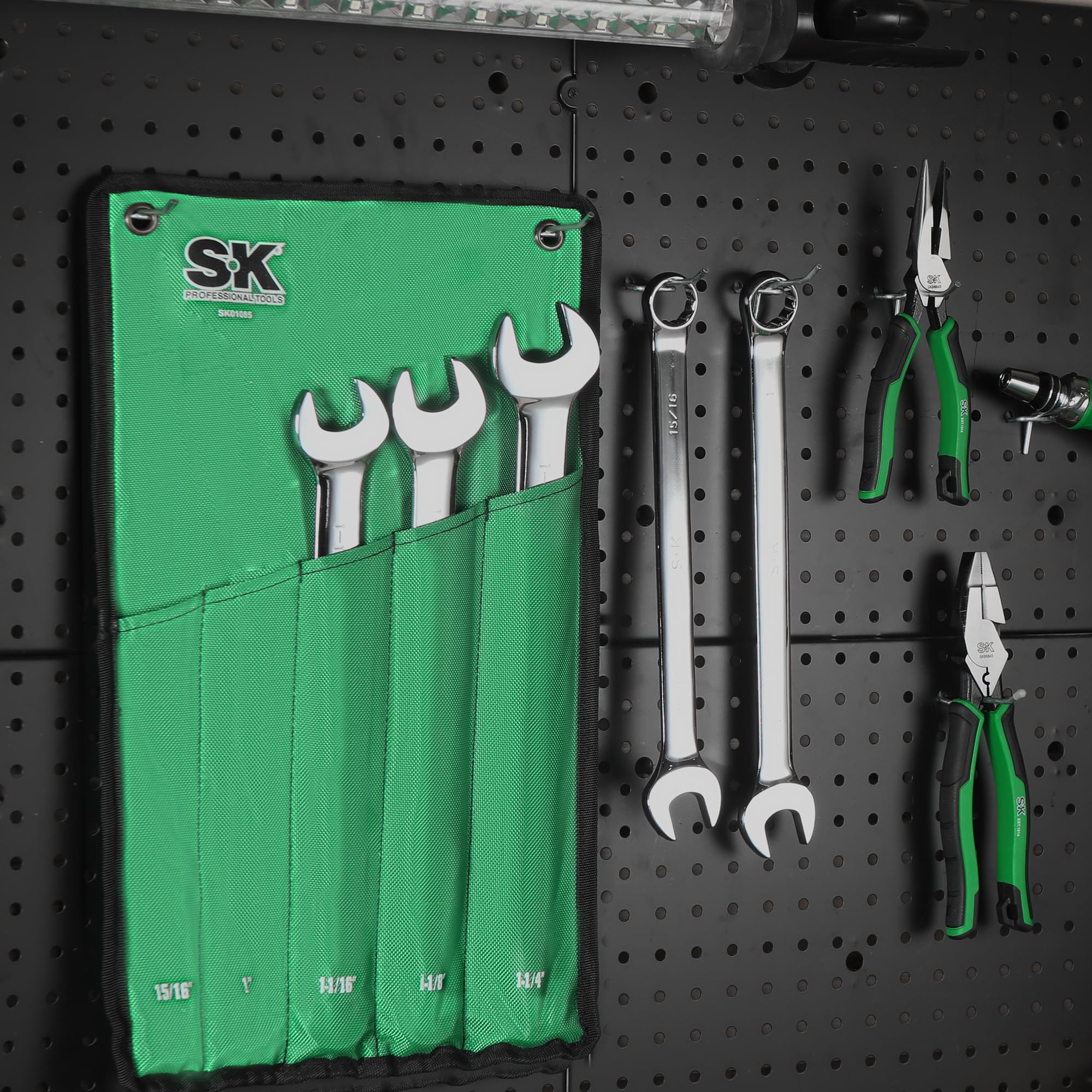 SK Long Pattern Combination Wrench Set - SAE 15/16