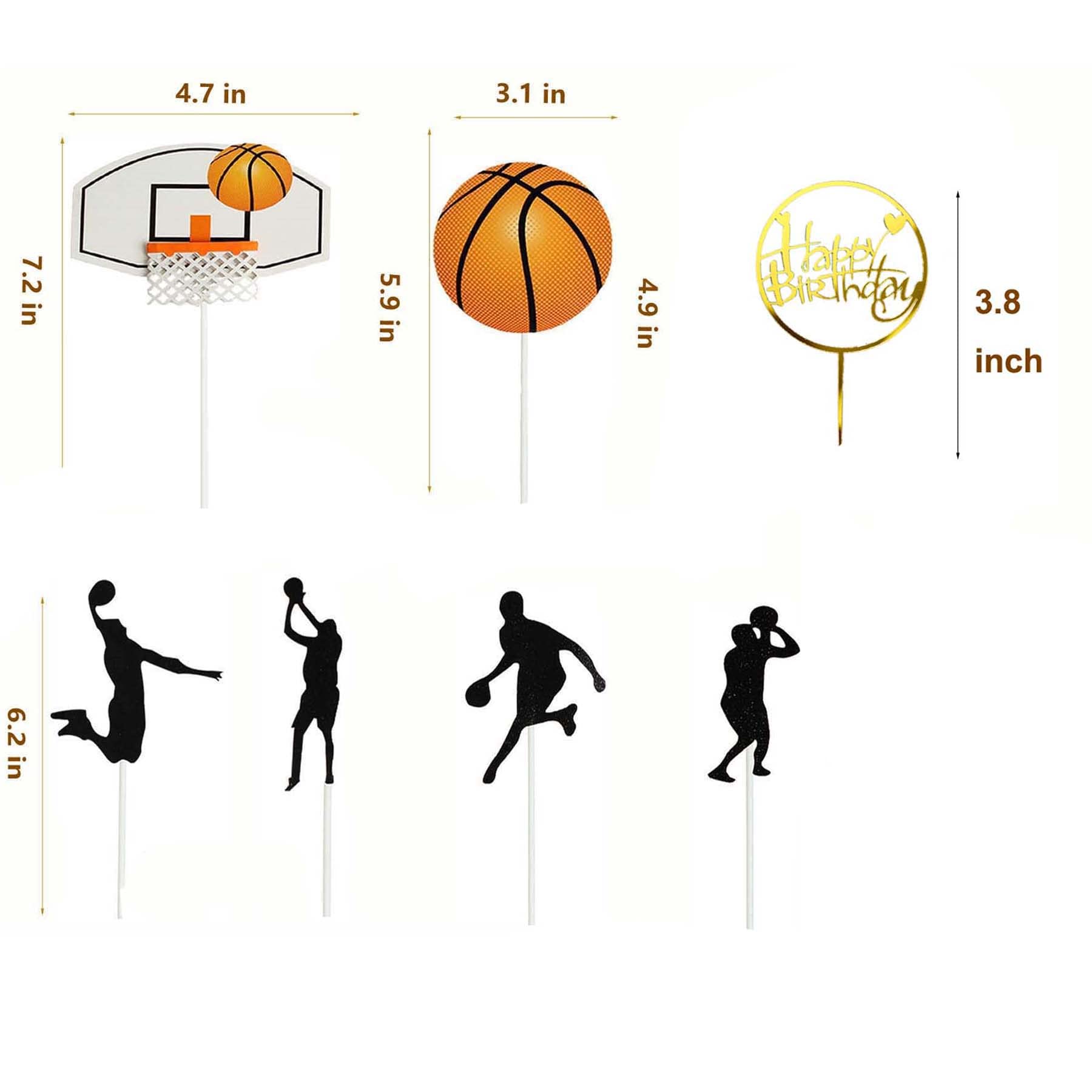 Basketball Cake Topper for Boys - Sports Birthday Party Decor