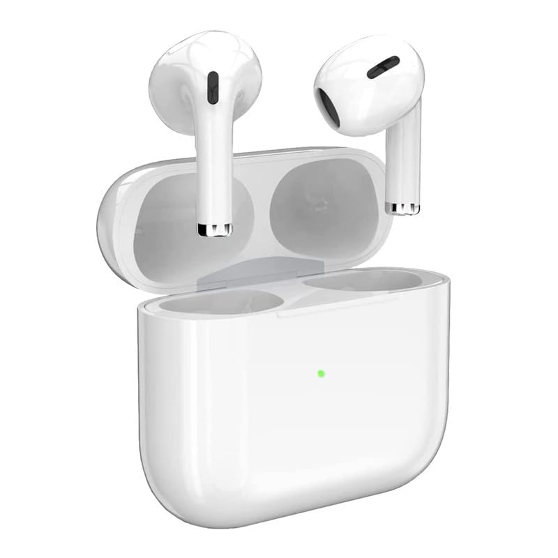Wireless Earbuds Bluetooth 5.3 with Wireless Charging Case - IPX7 Waterproof, Touch Control, Noise Cancelling Stereo Earphones with Built-in Mic for iOS/Android - Perfect for Workouts, Commuting & Travel