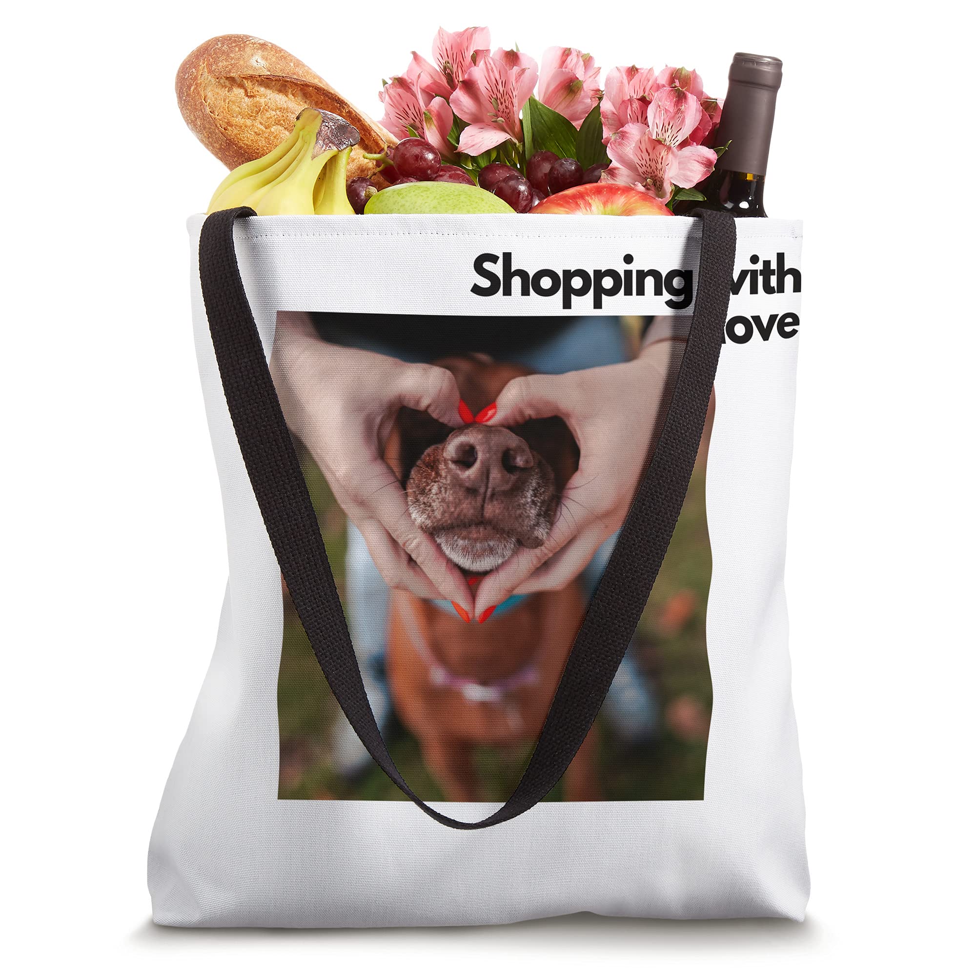 Stylish LOVE Tote Bag for Women - Durable Canvas Shopping Bag with Inspirational Quote - Perfect for Grocery Shopping, Beach Trips & Daily Use