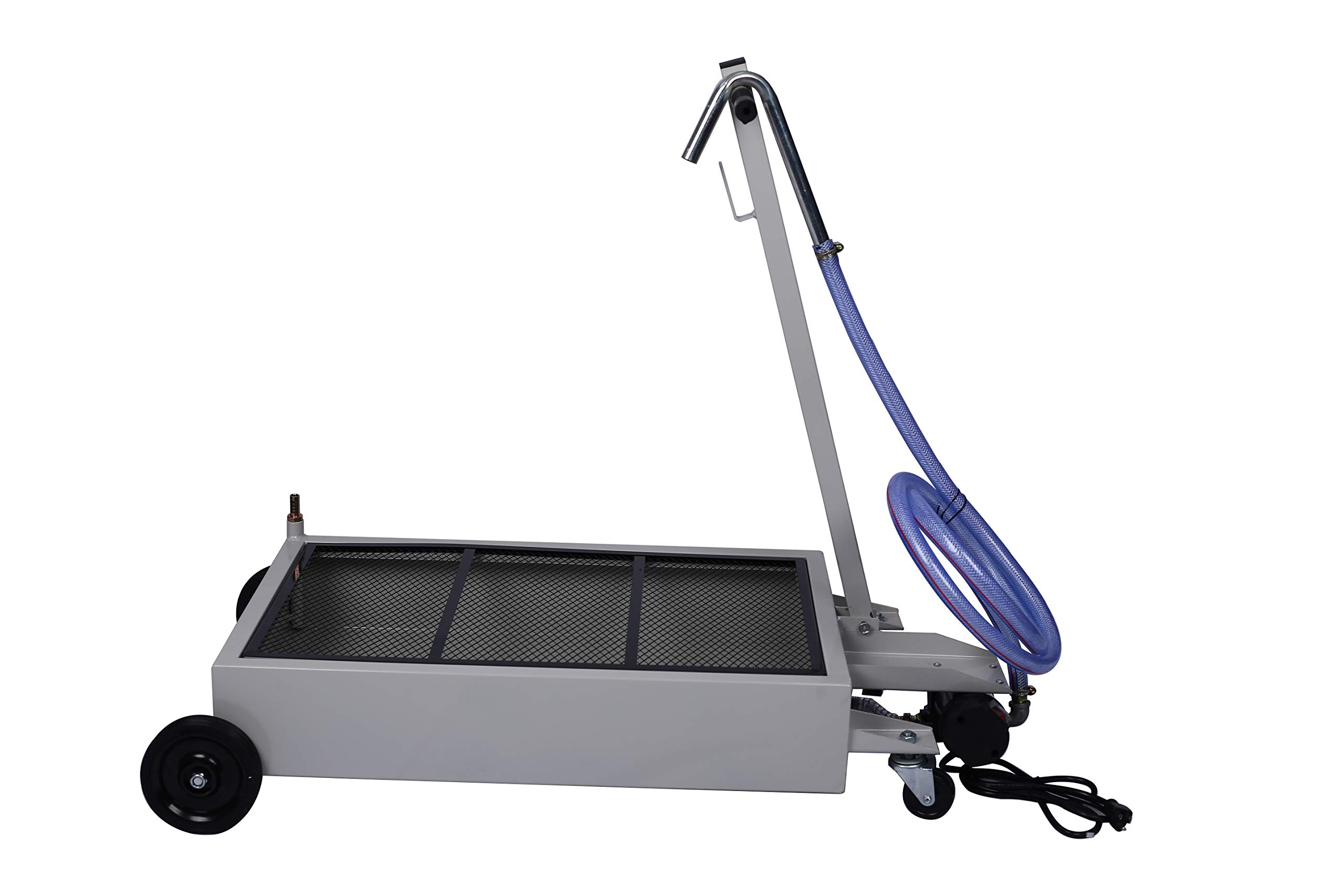 15-Gallon Oil Drain Pan with Electric Pump - Low Profile Portable Oil Drainer for Trucks, SUVs & Cars - Includes 7' Hose & Dolly for Easy Oil Changes - Perfect for DIY Auto Maintenance & Garage Use