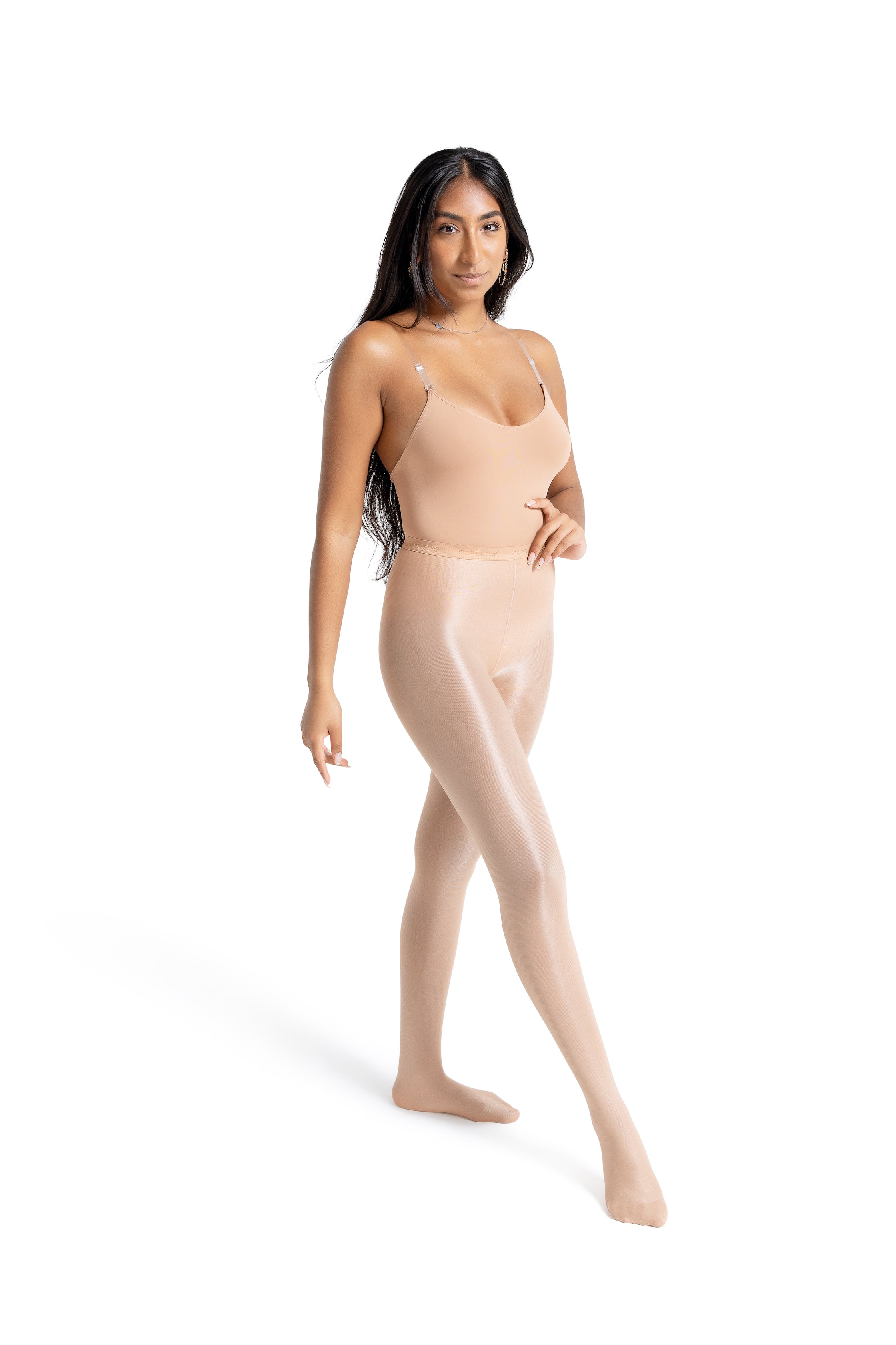 1809C Ultra Shimmery Footed Tights - Shiny Opaque Leggings for Women, Plus Size, Comfortable & Stretchy - Perfect for Dance, Yoga, Party & Everyday Wear