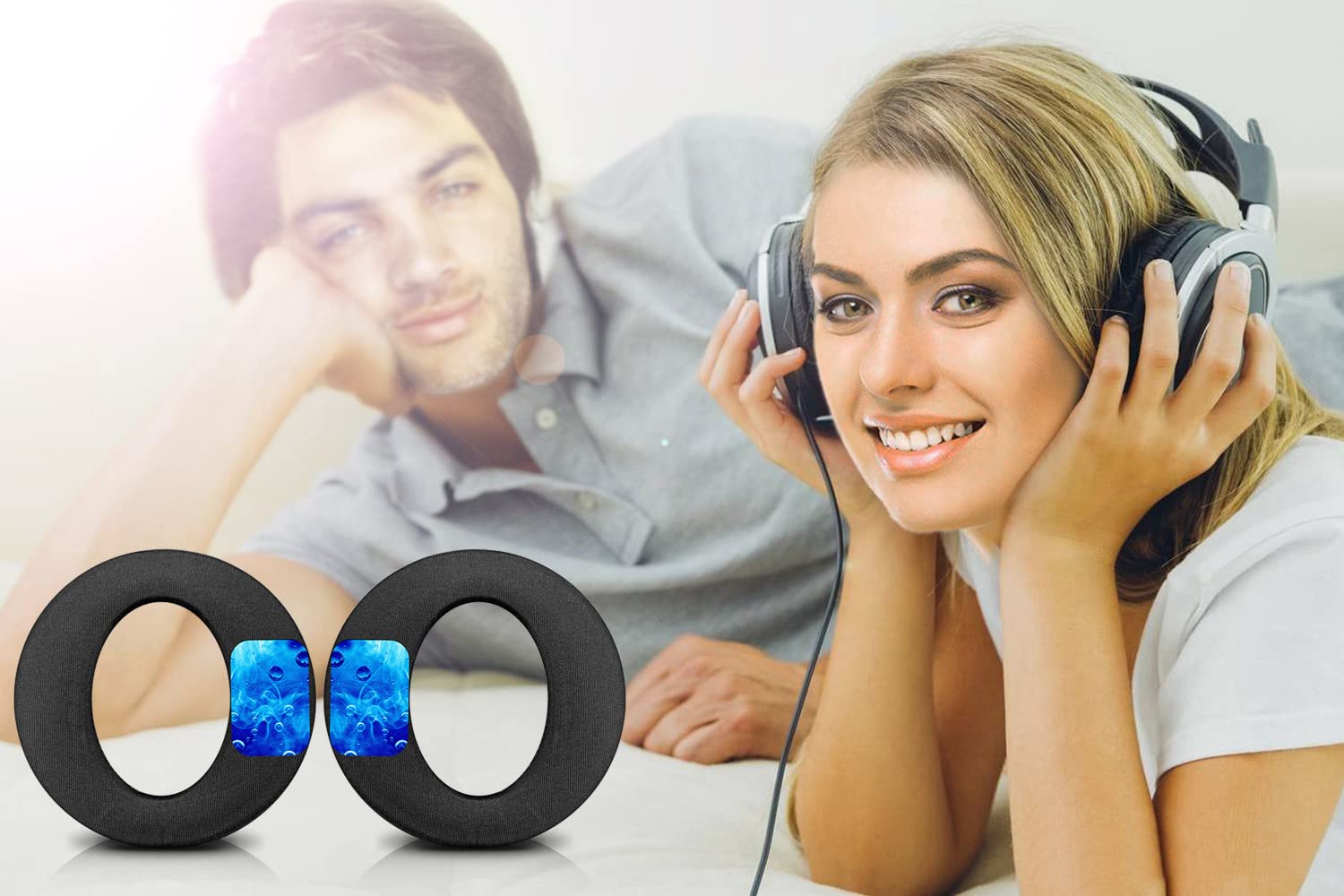 Cooling Gel Ear Cushions for PS5 Playstation 5 Pulse 3D Headset - Hybrid Cooling Fabric for Enhanced Comfort - Perfect for Long Gaming Sessions & VR Play