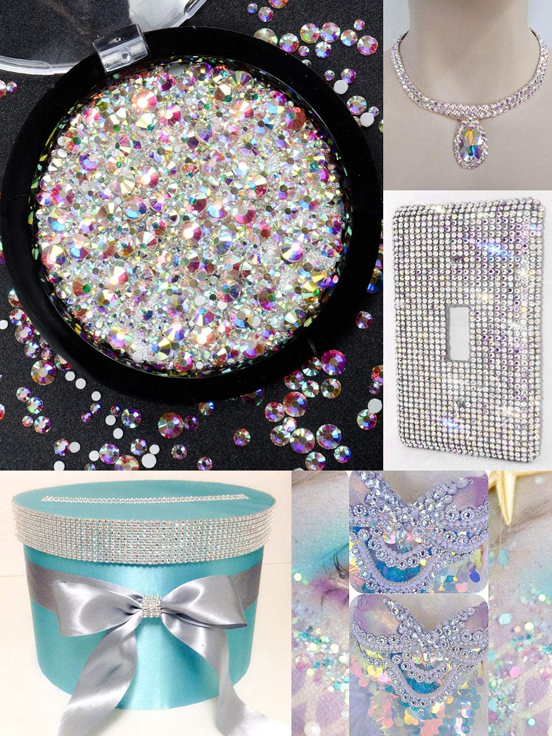 Gleevia 12 Grid Acrylic Nail Art Storage Box - Crystal Clear Jewelry Organizer for Manicure, DIY Nail Design, and Phototherapy - Perfect for Bridal Nail Art, Salon Professionals & Home Use