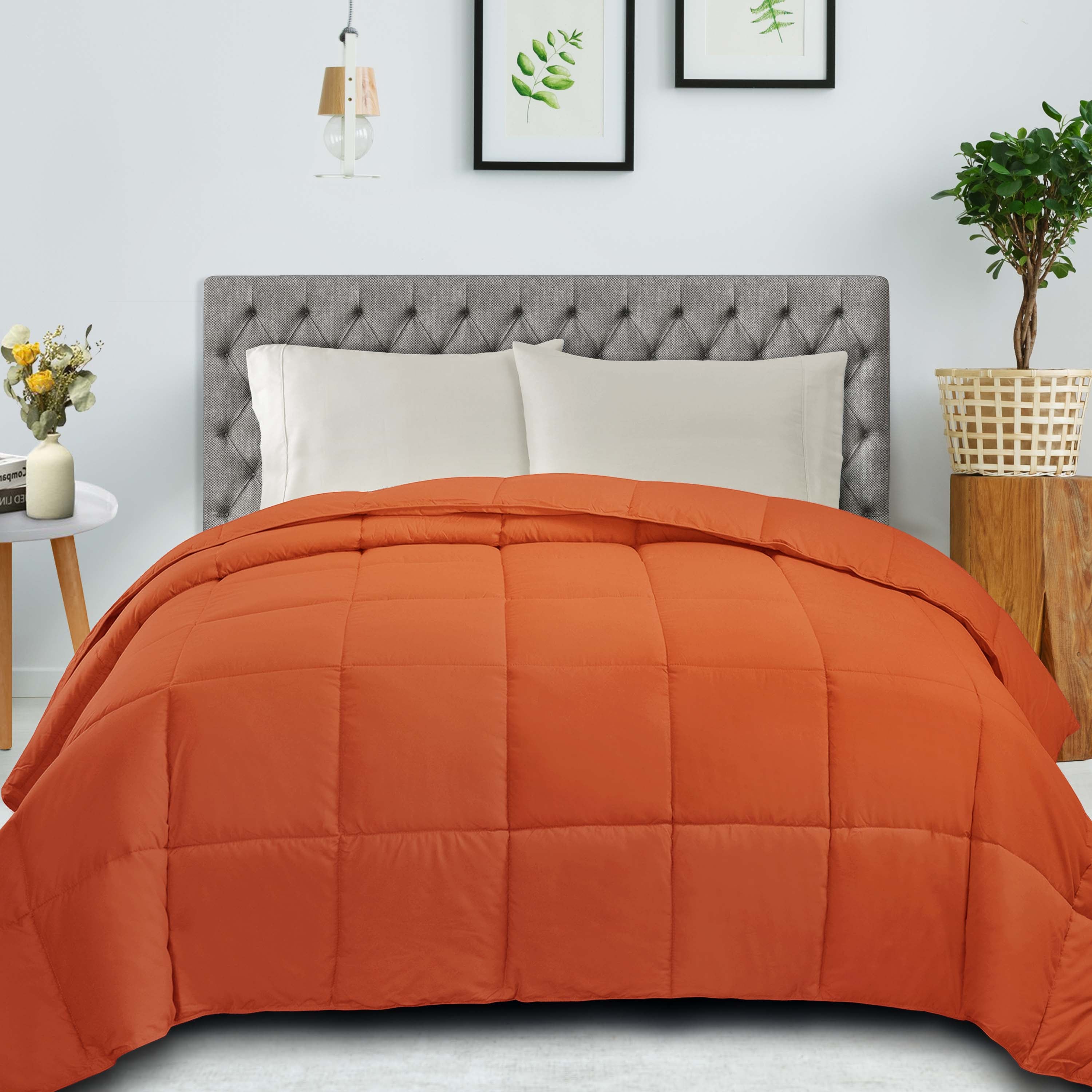 All-Season Reversible Down Alternative Comforter - Lightweight & Hypoallergenic Bedding for Year-Round Comfort - Perfect for Master Bedroom, Guest Room & Dorm Use