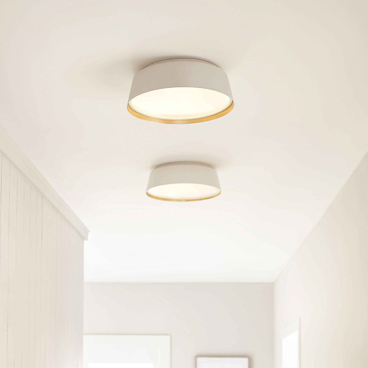 Asher 3-Light Flush Mount Ceiling Light Fixture - Midnight Black & Gold / Matte White & Gold - E14 Bulb Base - Perfect for Bedroom, Living Room, or Dining Room Lighting