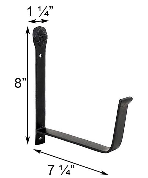 6 Inch Wide Flower Box Brackets - Heavy Duty Metal Hangers for Window Planters - Set of 4 - Perfect for Balcony, Porch & Garden Decor