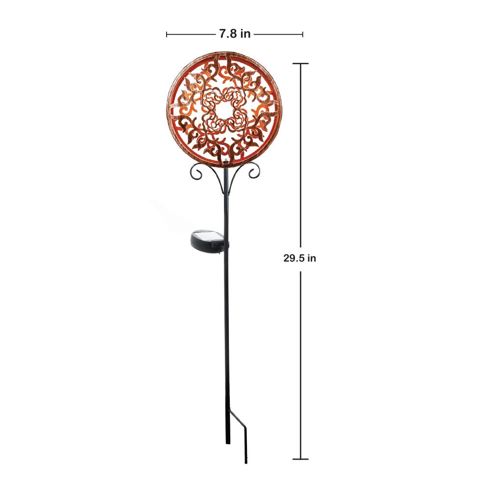 Solar Powered LED Stake Lights Outdoor - 2.5ft Copper Garden Pathway Lights, Waterproof Landscape Lighting for Yard, Patio, Walkway (Set of 6) - Perfect for Backyard, Driveway, and Outdoor Decor