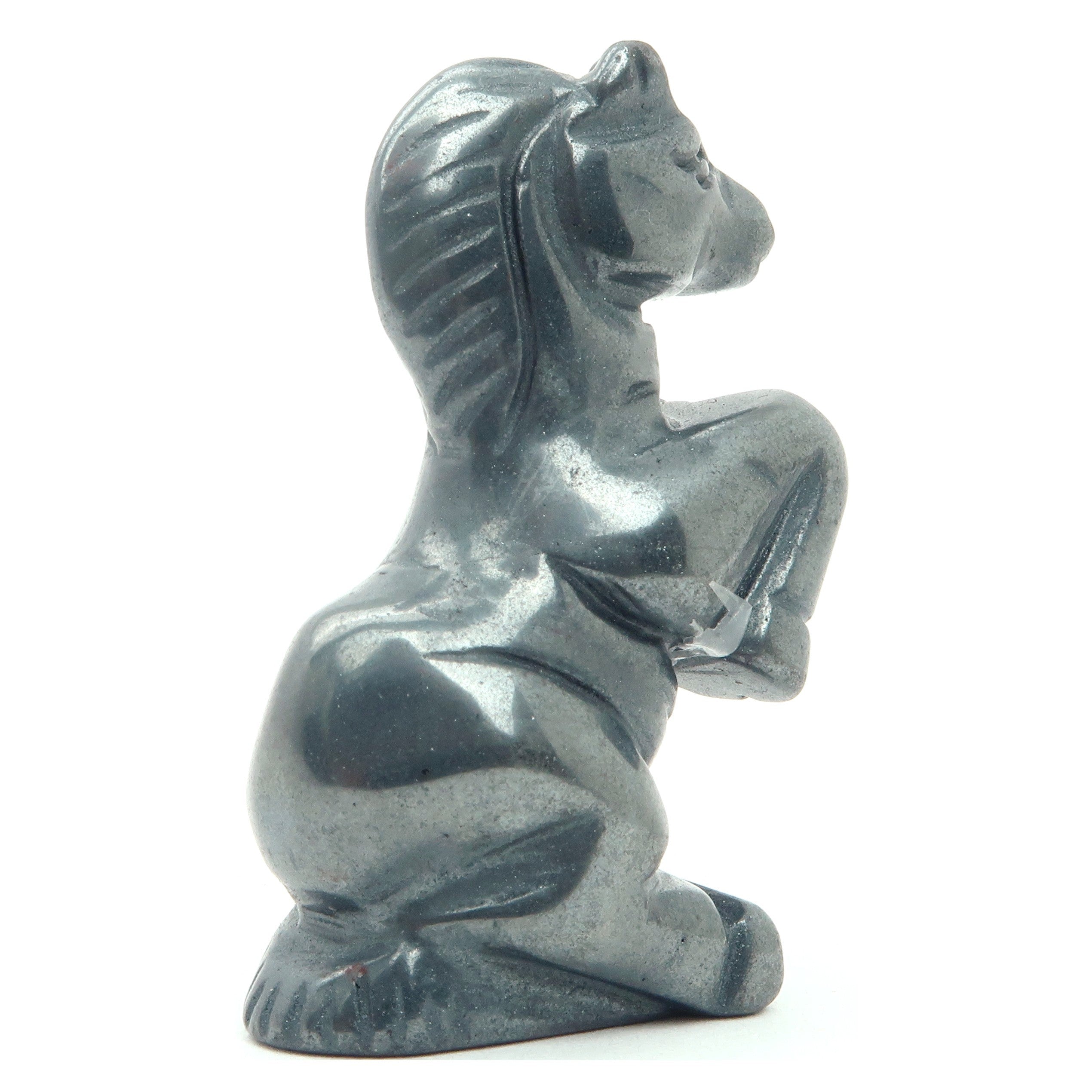 Hematite Unicorn Carving - Black Gemstone for Healing Energy & Spiritual Balance | Perfect for Meditation, Home Decor, and Positive Vibes