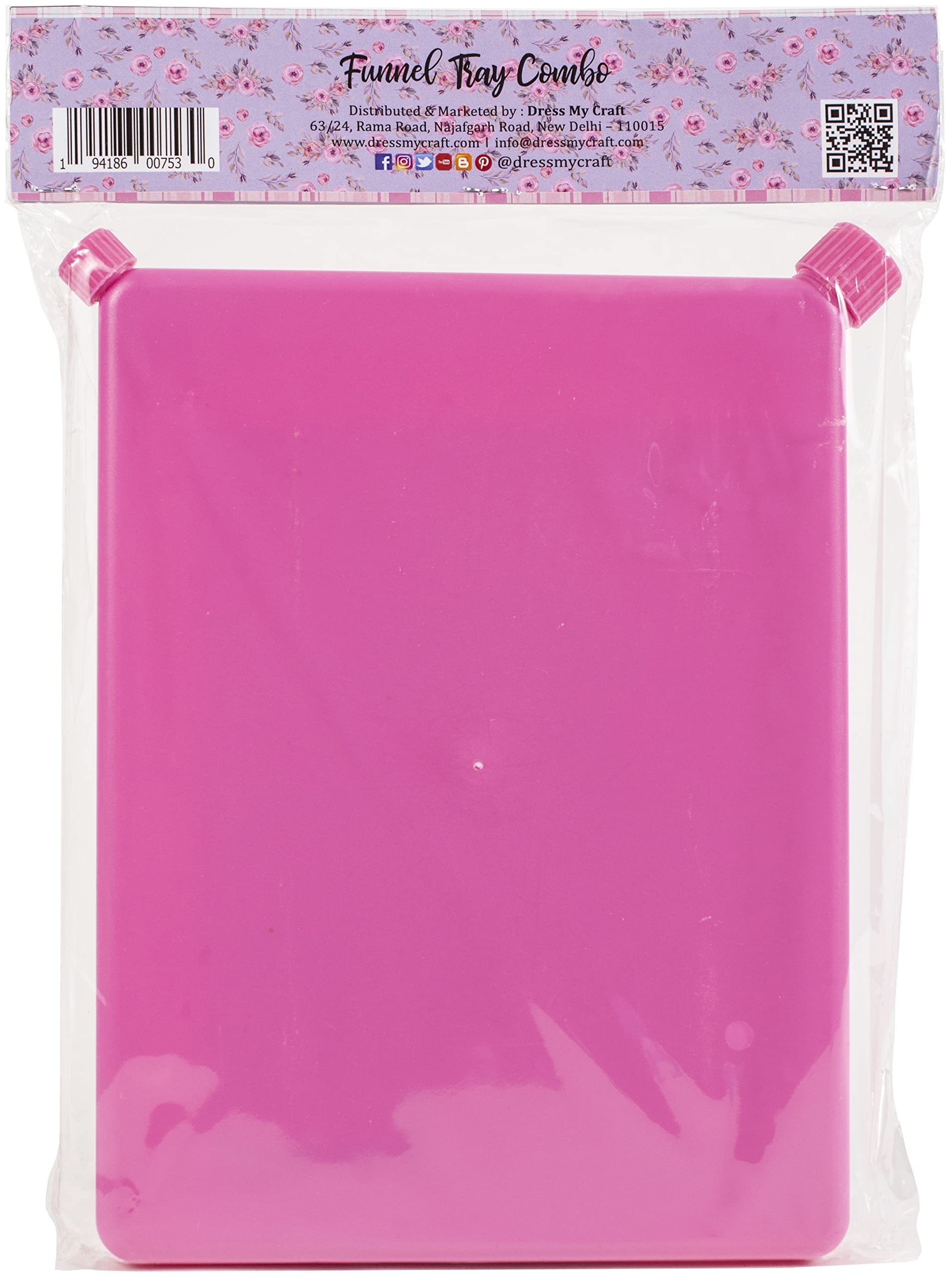 Dress My Craft Funnel Tray Combo - White - Perfect for DIY Crafts, Resin Art, and Small Parts Organization