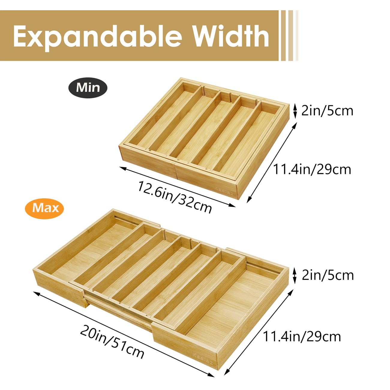 Bamboo Coffee Pod Holder Drawer Organizer - Compatible with Nespresso Vertuo & 25-45 K-Cups | Space-Saving Storage for Coffee Station, Home Office & Kitchen Counter | Perfect for Single-Serve Coffee Lovers & Capsule Organization