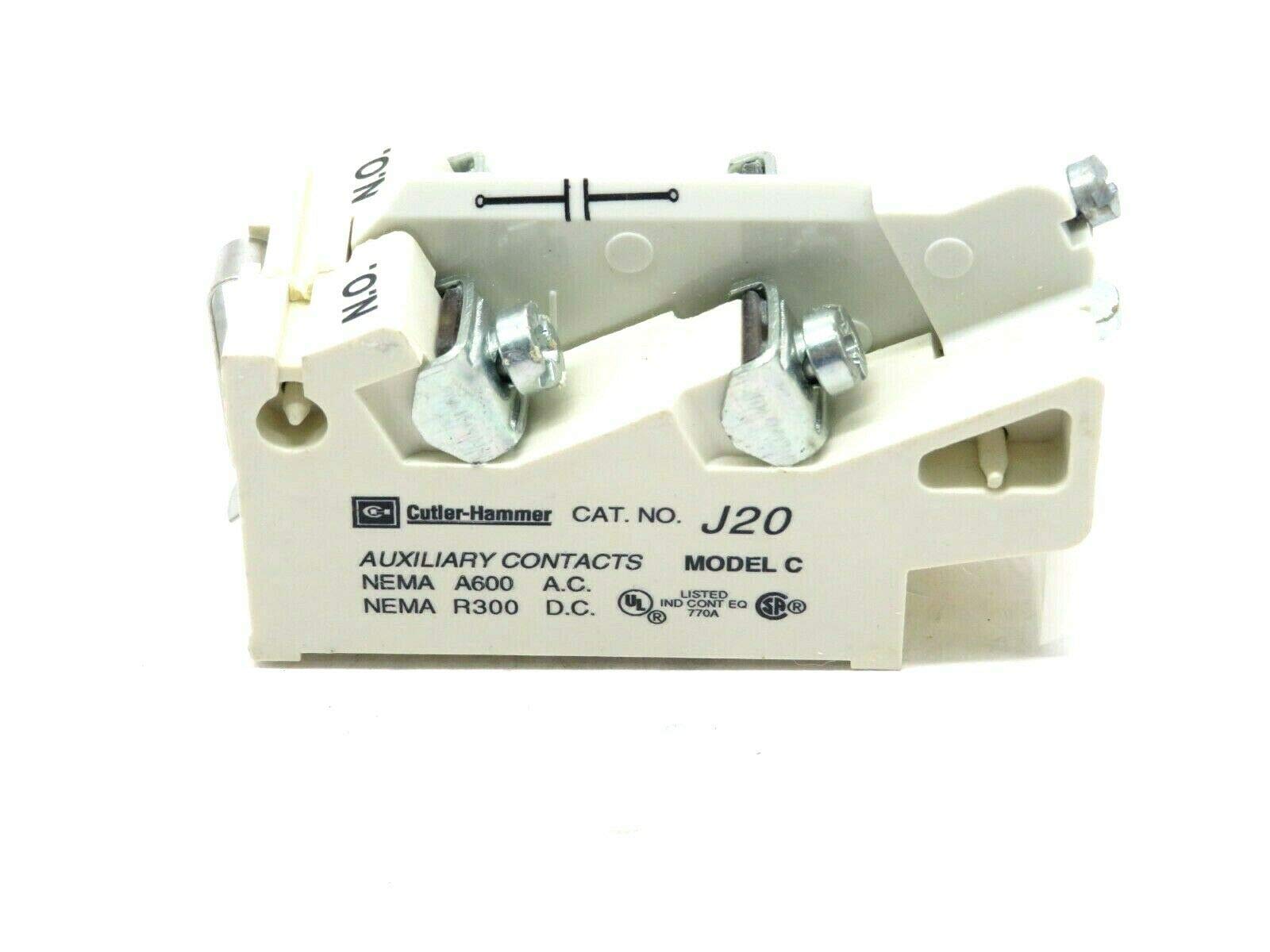 Cutler Hammer J20 Auxiliary Contact Type J Model C990614Z - Reliable Electrical Component for Industrial Control Panels & Automation Systems