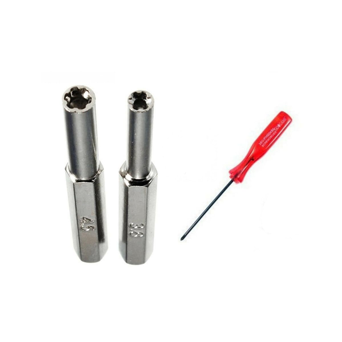 BenjiPower 3.8mm & 4.5mm Hex Screwdriver Bits + 3-Prong Tool Kit - Compatible with Nintendo NES, SNES, N64, Gameboy, Sega Megadrive & Master System Consoles - Perfect for Game Console Repair & Maintenance