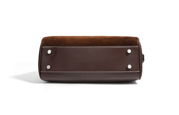 Premium Suede Leather Work Bag for Women & Men - Durable & Stylish Laptop Briefcase for Office, Business, Travel & Commuting