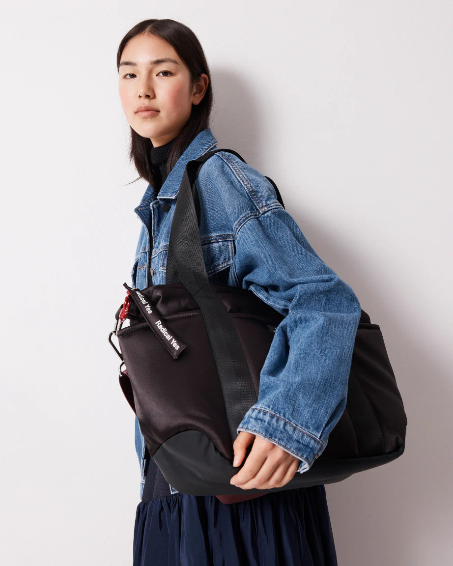 Everything 86 Tote Bag - Stylish Black & Mulberry Crossbody Handbag for Women | Perfect for Work, Travel & Shopping