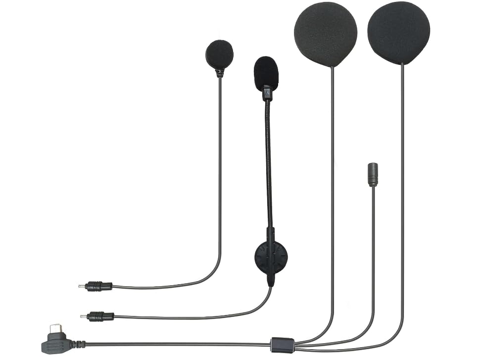 Premium Motorcycle Helmet Headset with Hi-Fi Speakers, Boom Mic & Push-to-Talk Button - XGP 2-Way Intercom Audio Kit for Riders | Ideal for Group Riding, GPS Navigation & Hands-Free Calls