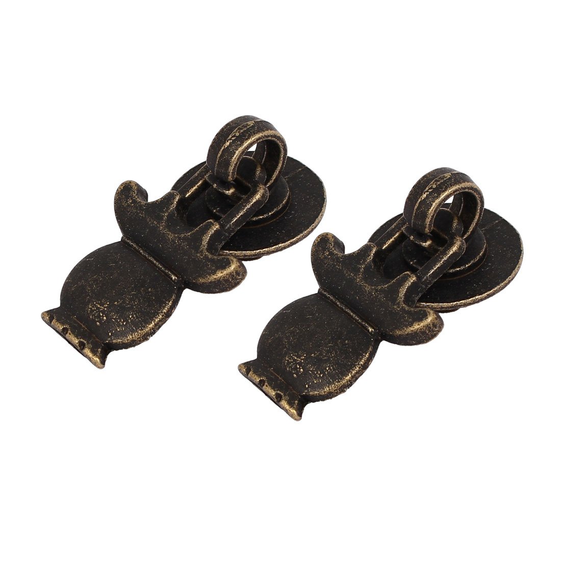 Vintage Bronze Drawer Pull Handles - 2 Pack Retro Single Hole Cabinet Hardware for Jewelry Boxes & Furniture (Perfect for Dressers, Nightstands & Antique Style Decor)