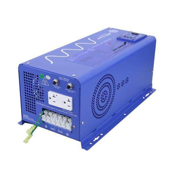Aims Power PICOGLF20W12V120VR 2000W Pure Sine Wave Inverter Charger - 12V to 120V for RVs, Boats, Off-Grid & Emergency Power Backup