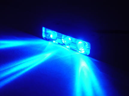 Logisys MDLED1BL 3-Pack Blue LED Laser Lights - High-Intensity Lighting for Cars, Motorcycles, and Home Decor