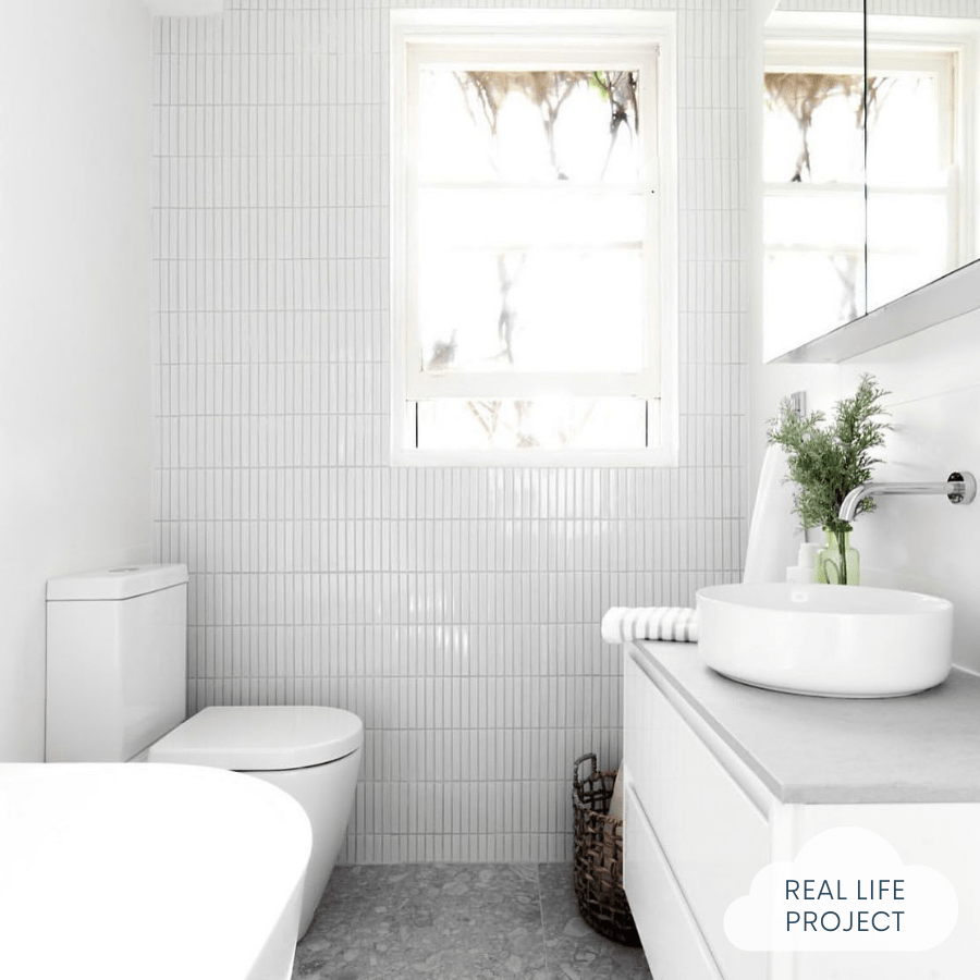 Brunswick Kit Kat Gloss White Ceramic Wall Tile - Perfect for Kitchen Backsplash and Bathroom Renovation