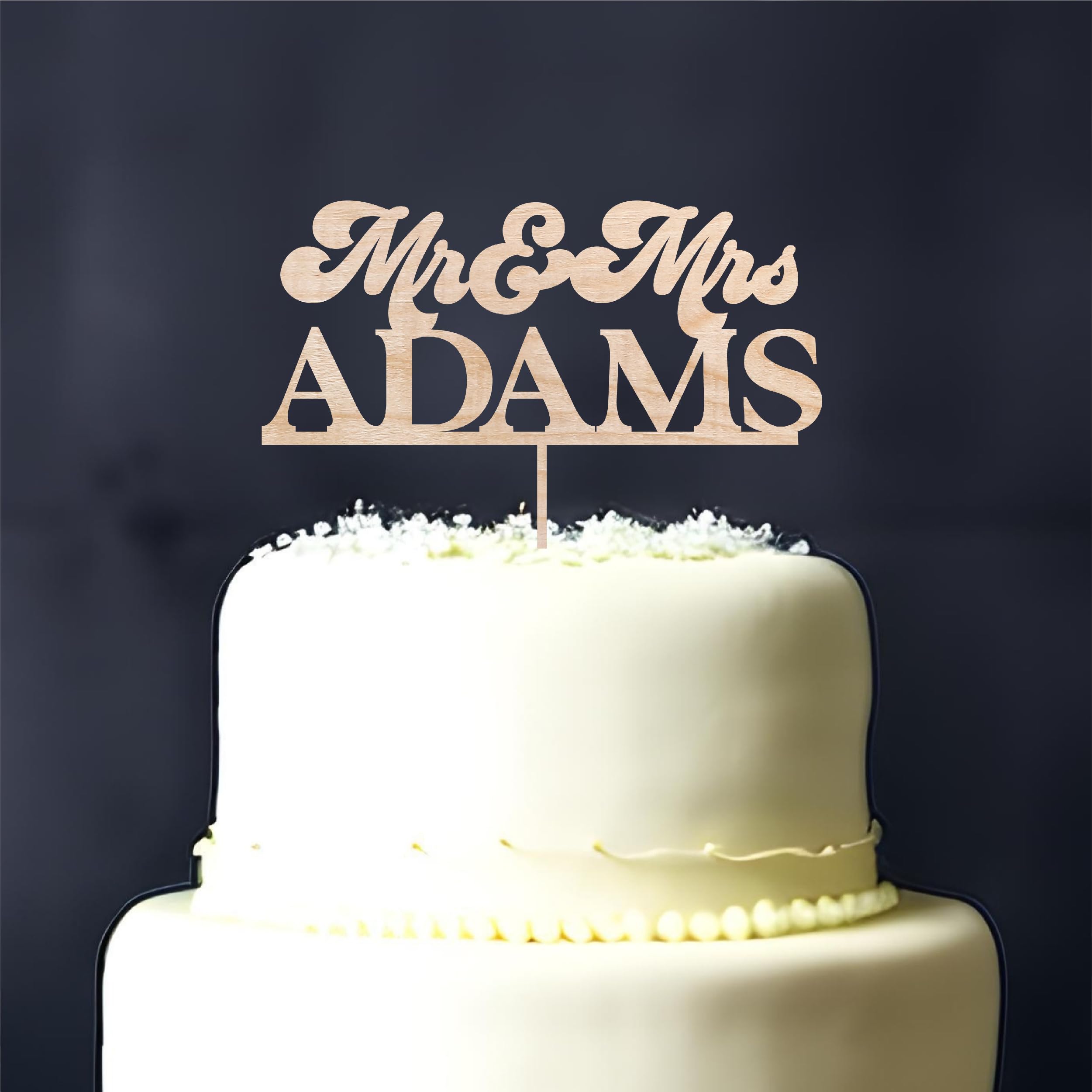 Custom Wedding Cake Toppers - Personalized Mr & Mrs Cake Topper for Weddings - Bride & Groom Cake Decoration - Perfect for Wedding Cakes, Anniversary Cakes & Special Occasions