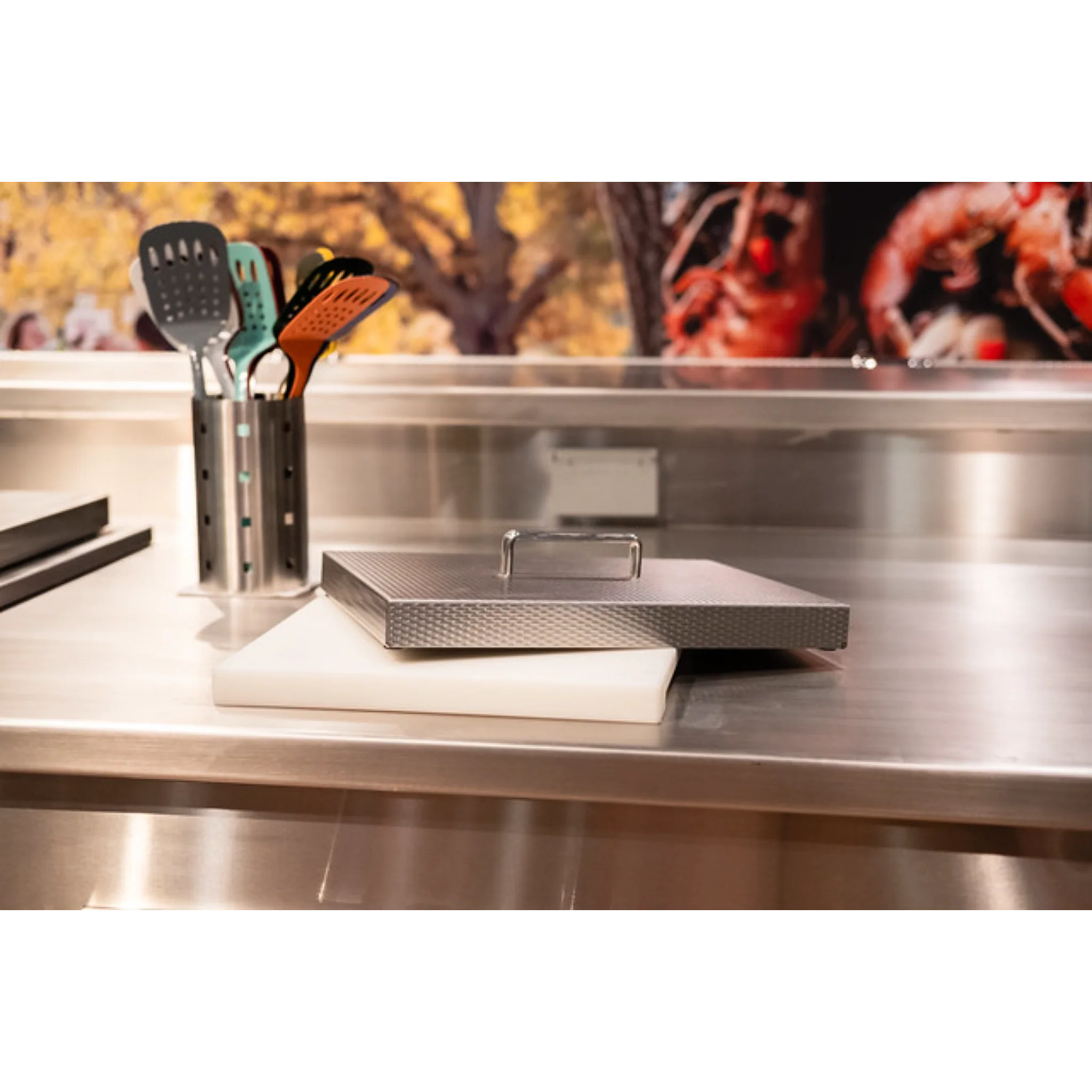 Hestan Outdoor Countertop Trash Chute - Stainless Steel Garbage Disposal for Patio, Deck & BBQ Areas - Perfect for Outdoor Kitchen & Entertaining Spaces