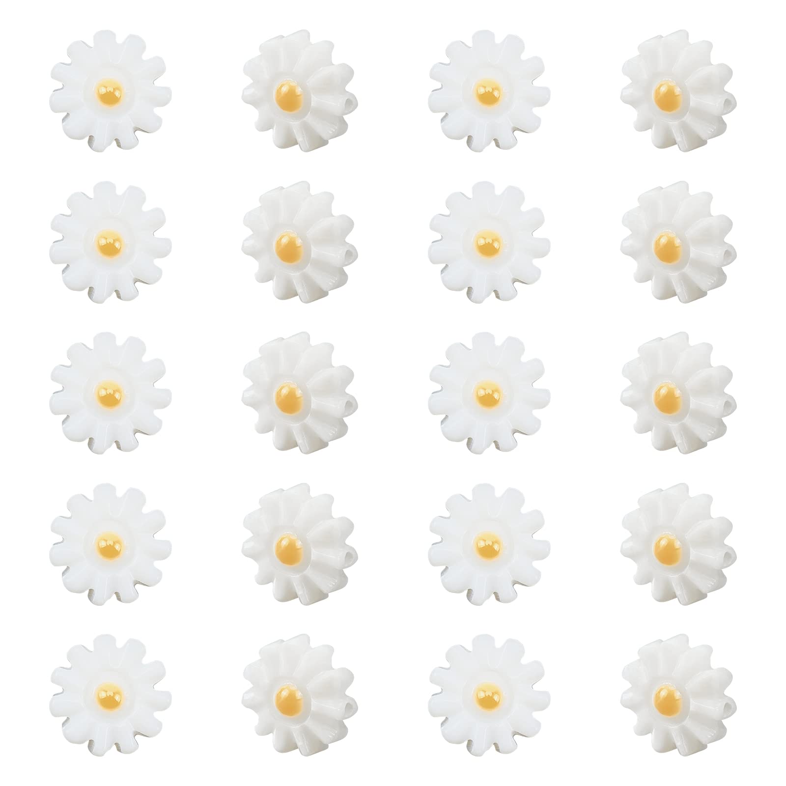 20Pcs 10mm Natural Freshwater Shell Daisy Beads for DIY Jewelry Making - Spacer Beads for Bracelets, Necklaces, Earrings - Perfect for Boho, Beach Style & Craft Projects