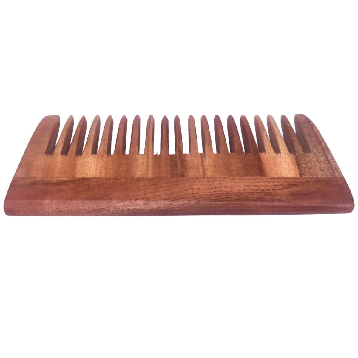 Navani Neem Wooden Shampoo Detangler Comb - Oil-Treated for Hair Straightening, Reduces Hair Fall & Controls Dandruff & Frizz - Natural Kanghi Comb for Men & Women (1 Pack) - Perfect for Daily Hair Care & Scalp Massage