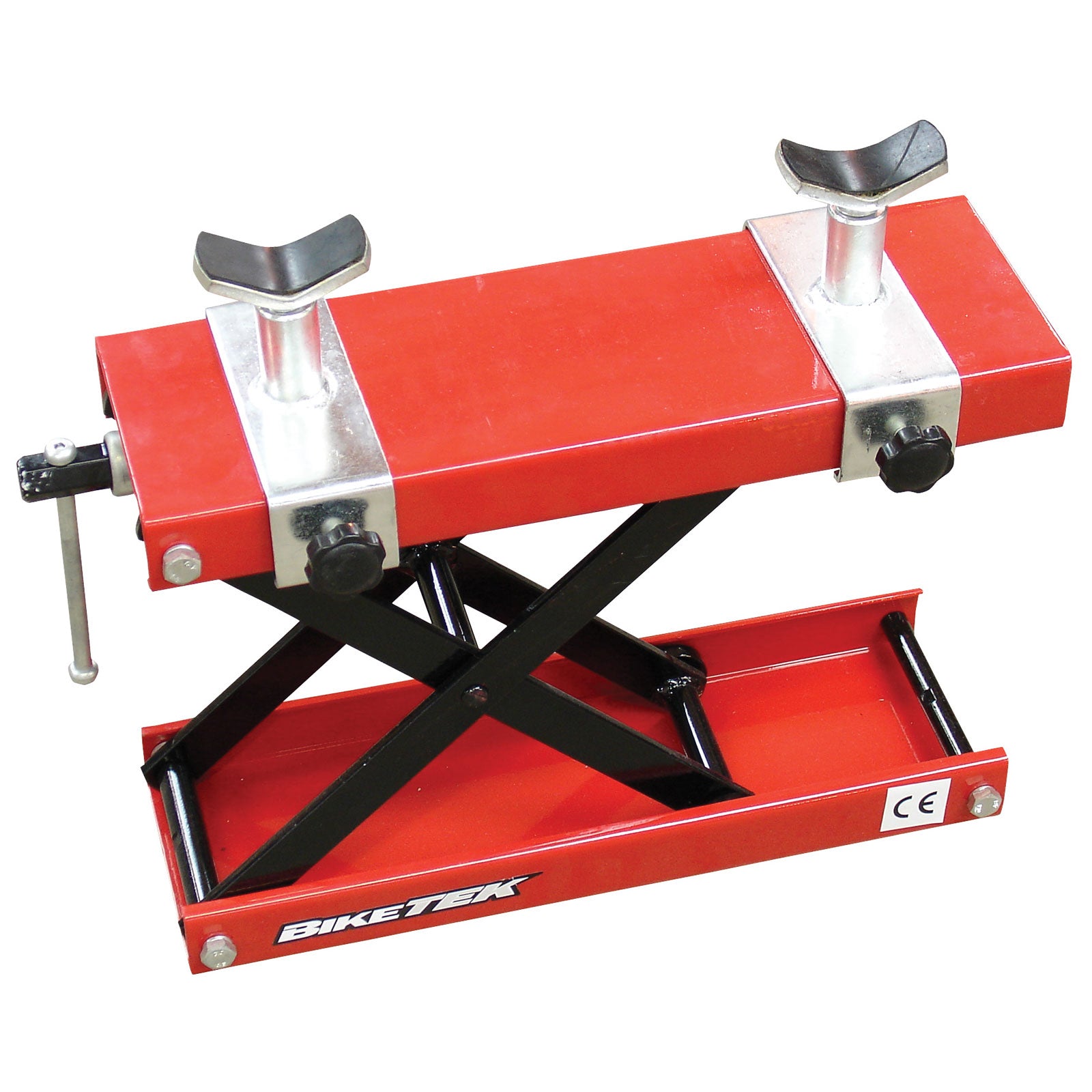 BikeTek Scissor Lift Bike Jack - Heavy Duty Motorcycle Stand for Easy Maintenance & Repair - Perfect for Garage, Workshop & DIY Enthusiasts