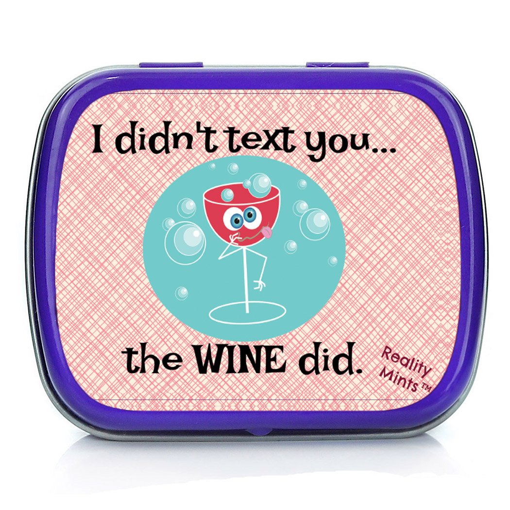 Funny Wine Text Mints - Best Friend Gag Gifts for Easter Baskets, Stocking Stuffers & Adult Gifts | Chocolate Breath Fresheners for Wine Lovers | Perfect for Parties, Drunk Texting & Unique Gift Ideas