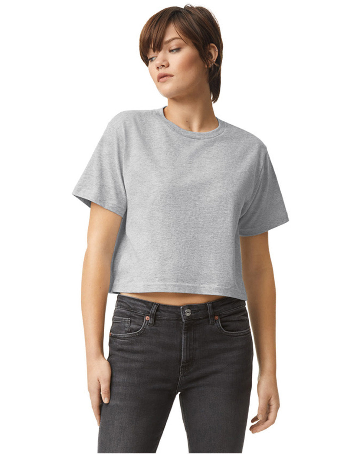 American Apparel 102AM Women's Premium Cotton Boxy T-Shirt - Soft Relaxed Fit Casual Tee for Everyday Wear, Lounge & Street Style