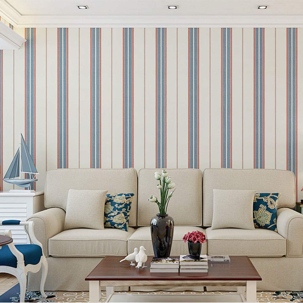 Mediterranean Cartoon Sky Blue Wallpaper for Kids Room - Eco-Friendly Pure Paper Wall Stickers for Boy & Girl Bedroom Decor | Nursery, Playroom, Children's Bedroom Wall Design