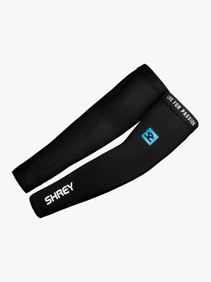 Shrey Performance Arm Sleeves for Men & Women - Compression UV Protection Black - Perfect for Running, Basketball, Cycling & Outdoor Sports