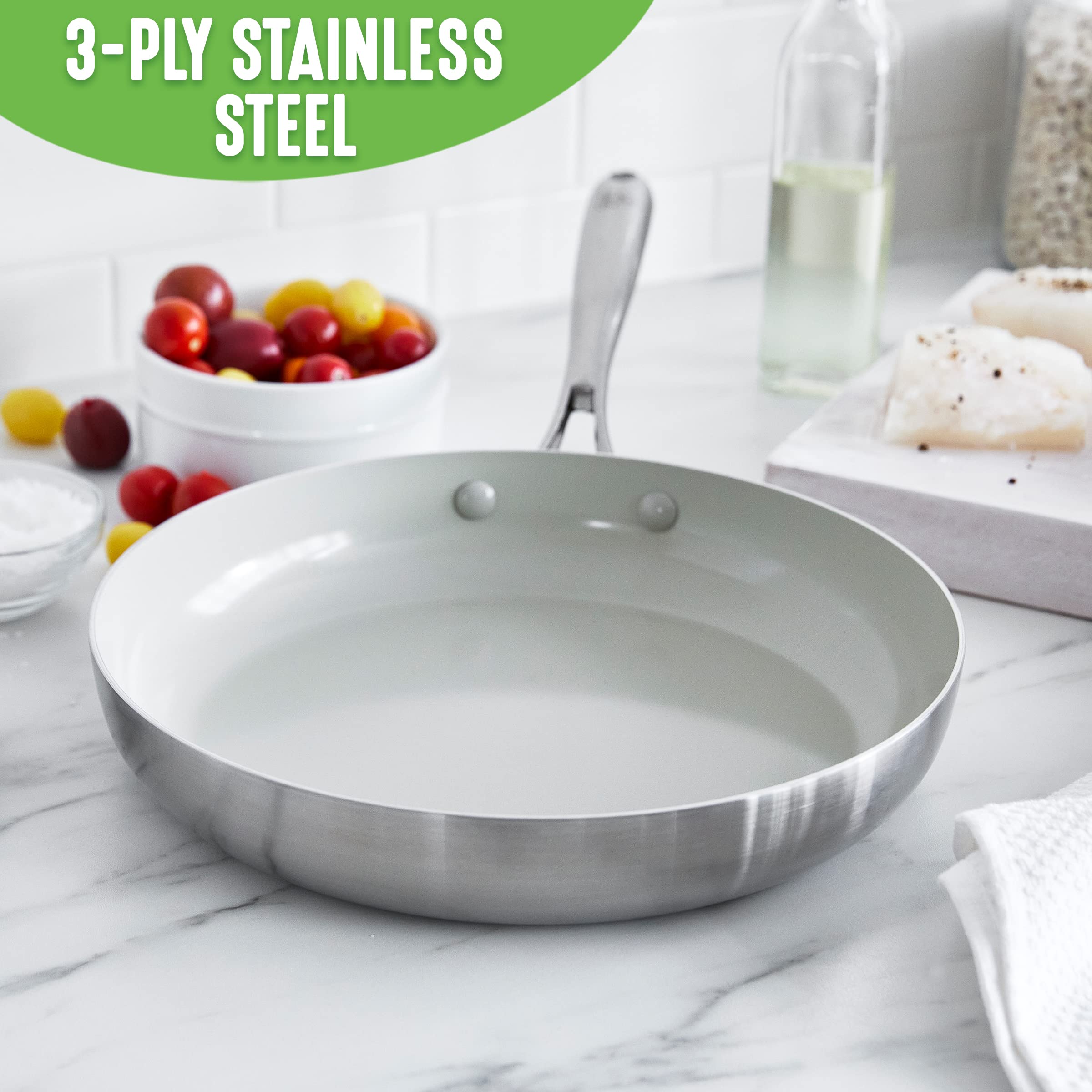 GreenLife Tri-Ply Stainless Steel Healthy Ceramic Nonstick 11