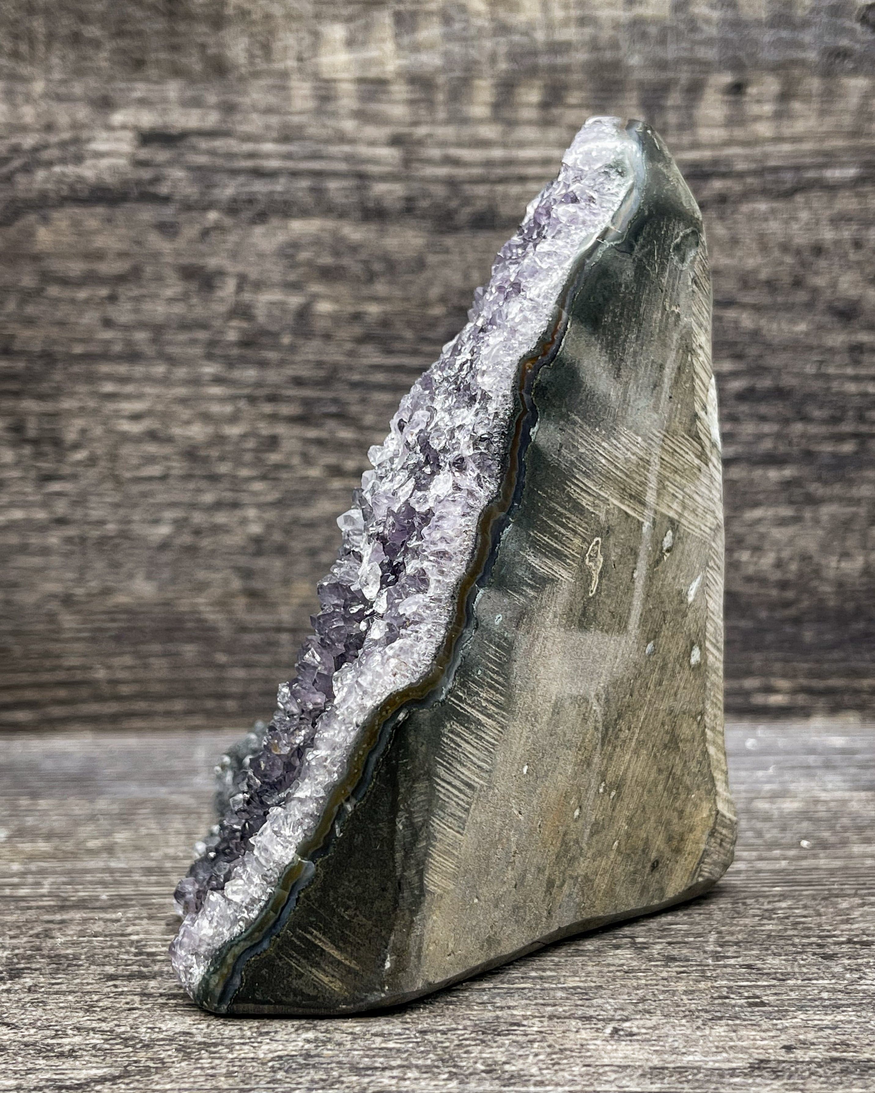 Natural Black Amethyst Crystal Cluster - 700g Raw Healing Stone for Meditation, Reiki, and Home Decor