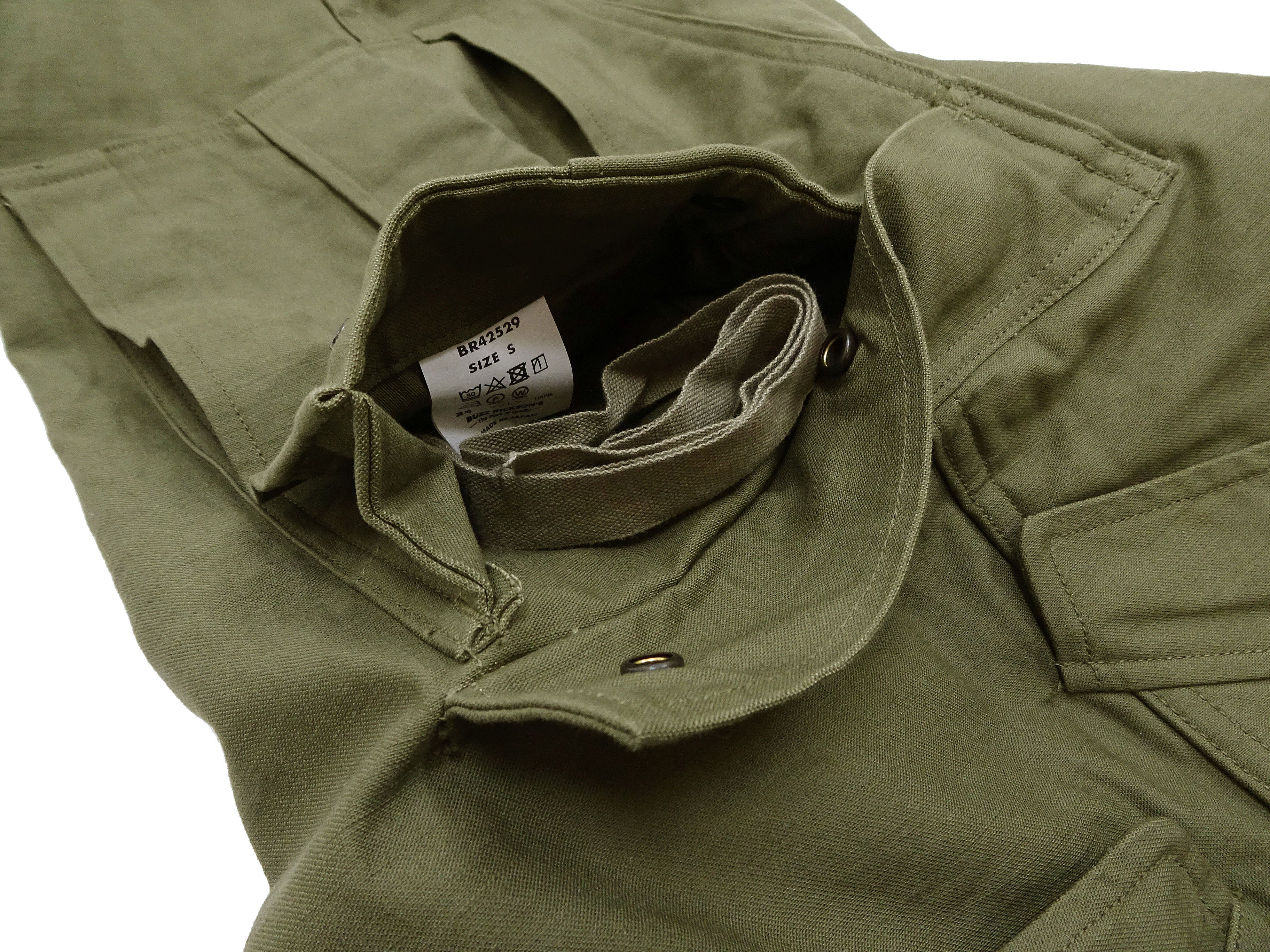 Buzz Rickson Men's Baggy Cargo Pants - US Army Korean War M-1951 Field Trousers Reproduction (BR42529, Olive) | Military Style Workwear & Outdoor Adventure Pants