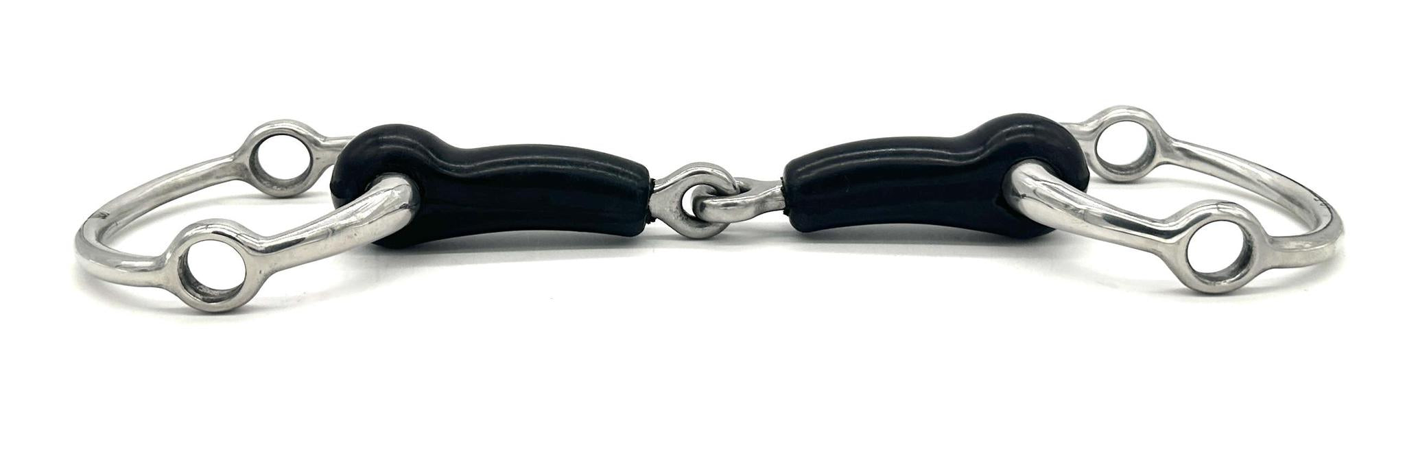 Jake Adams Rubber Single Jointed Fixed Gag Bit for Horse Training - Comfortable & Durable Equestrian Equipment for Dressage & Jumping