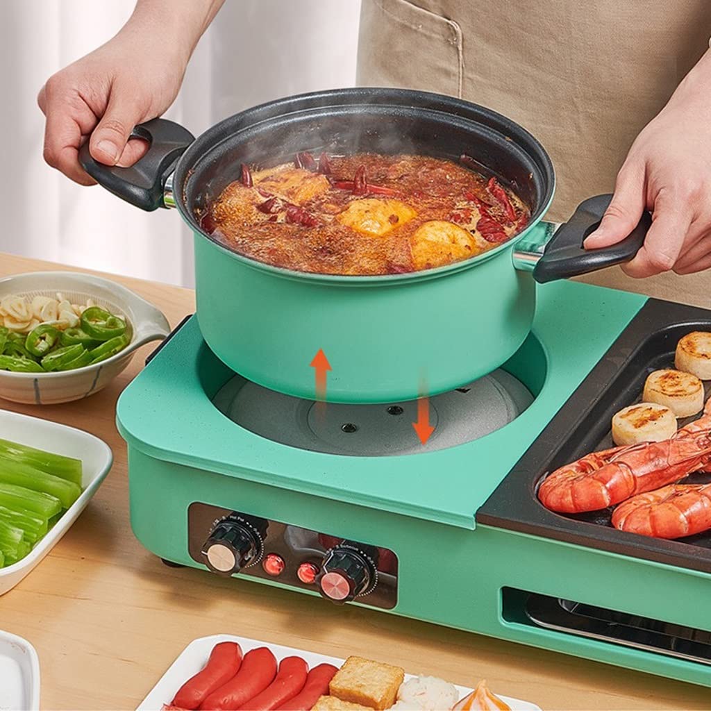 YYDS Hot Pot Electric Grill Pan - Indoor Smokeless BBQ, Shabu Hot Pot & Multifunctional Cooker for Pan-Frying | Perfect for Family Gatherings & Indoor Cooking
