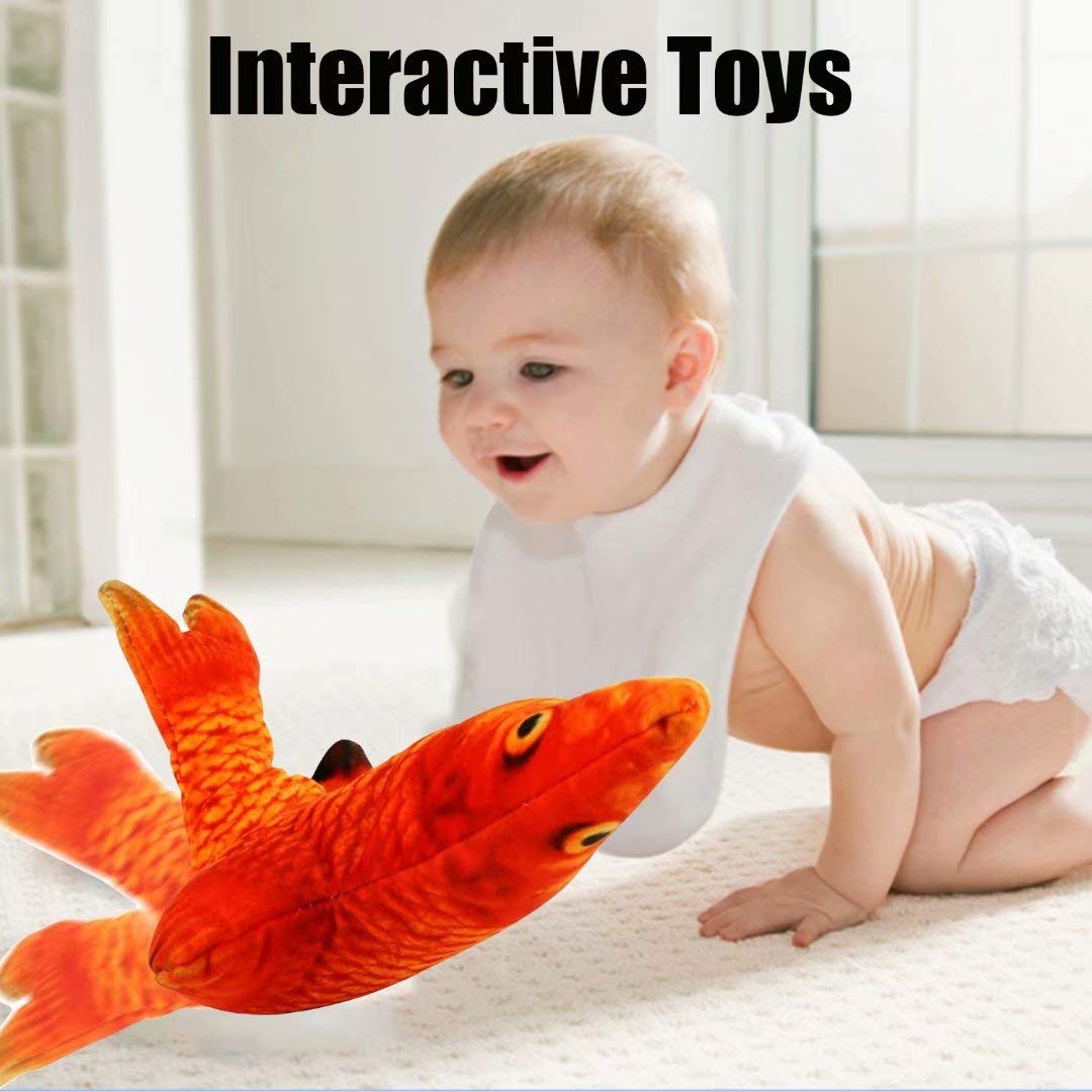 Interactive Electric Moving Fish Plush Toy - Realistic Swimming Motion for Kids, Pets & Sensory Play - Perfect for Gifts, Parties & Autism Therapy