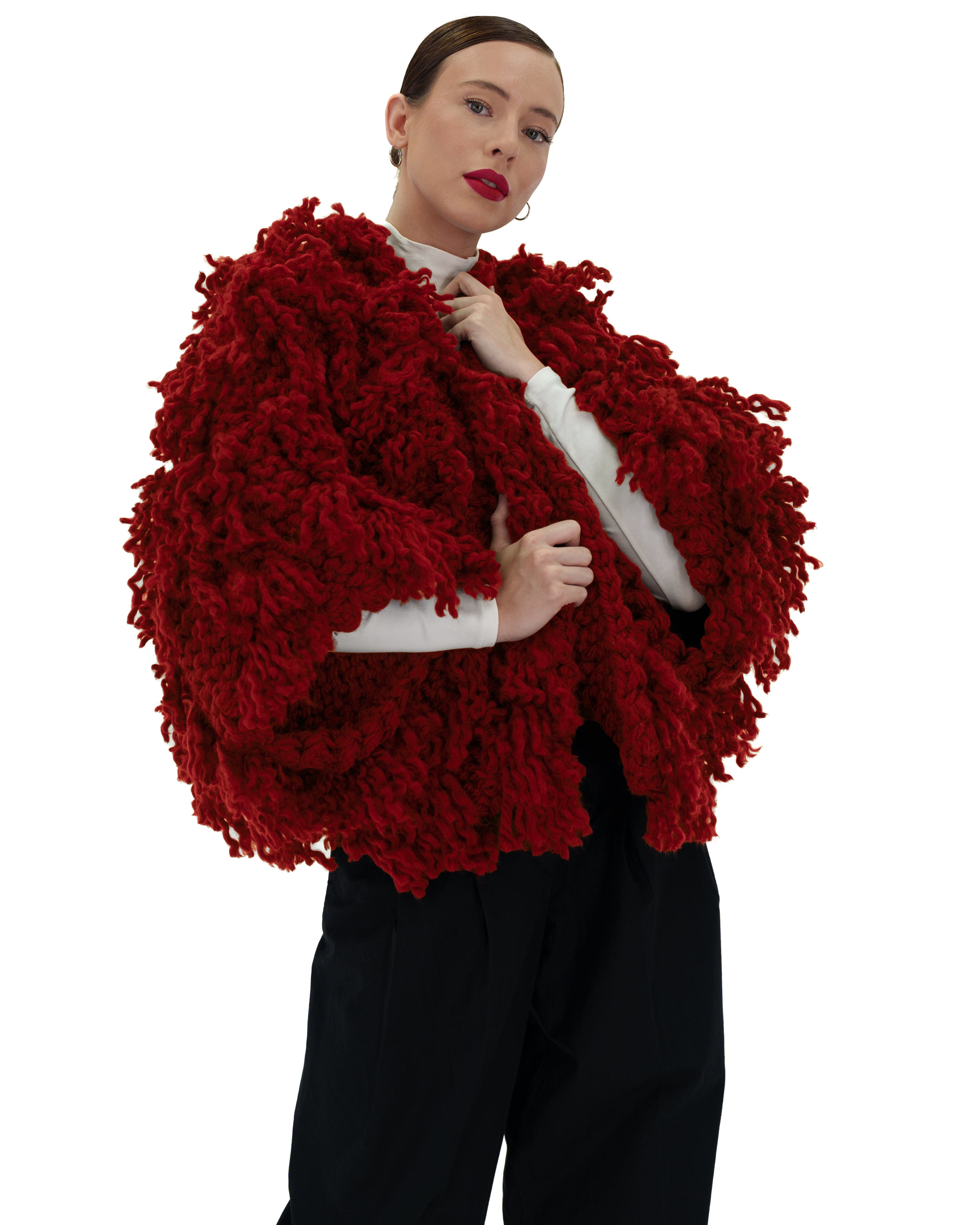 Women's Soft Fur-Like Cardigan - Cozy Winter Knit Sweater for Casual Wear, Office & Lounge