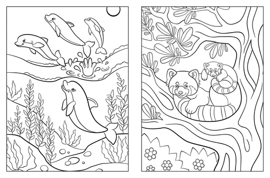 1000 Colors & Stickers Cute Animals Activity Book for Kids - Fun Learning & Creative Play at Home, School or Travel