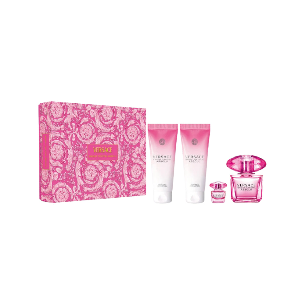 Bright Crystal Absolu 4 Piece Eau De Parfum Gift Set - 90ml Floral Fruity Fragrance for Women | Perfect for Date Night, Special Occasions & Everyday Elegance