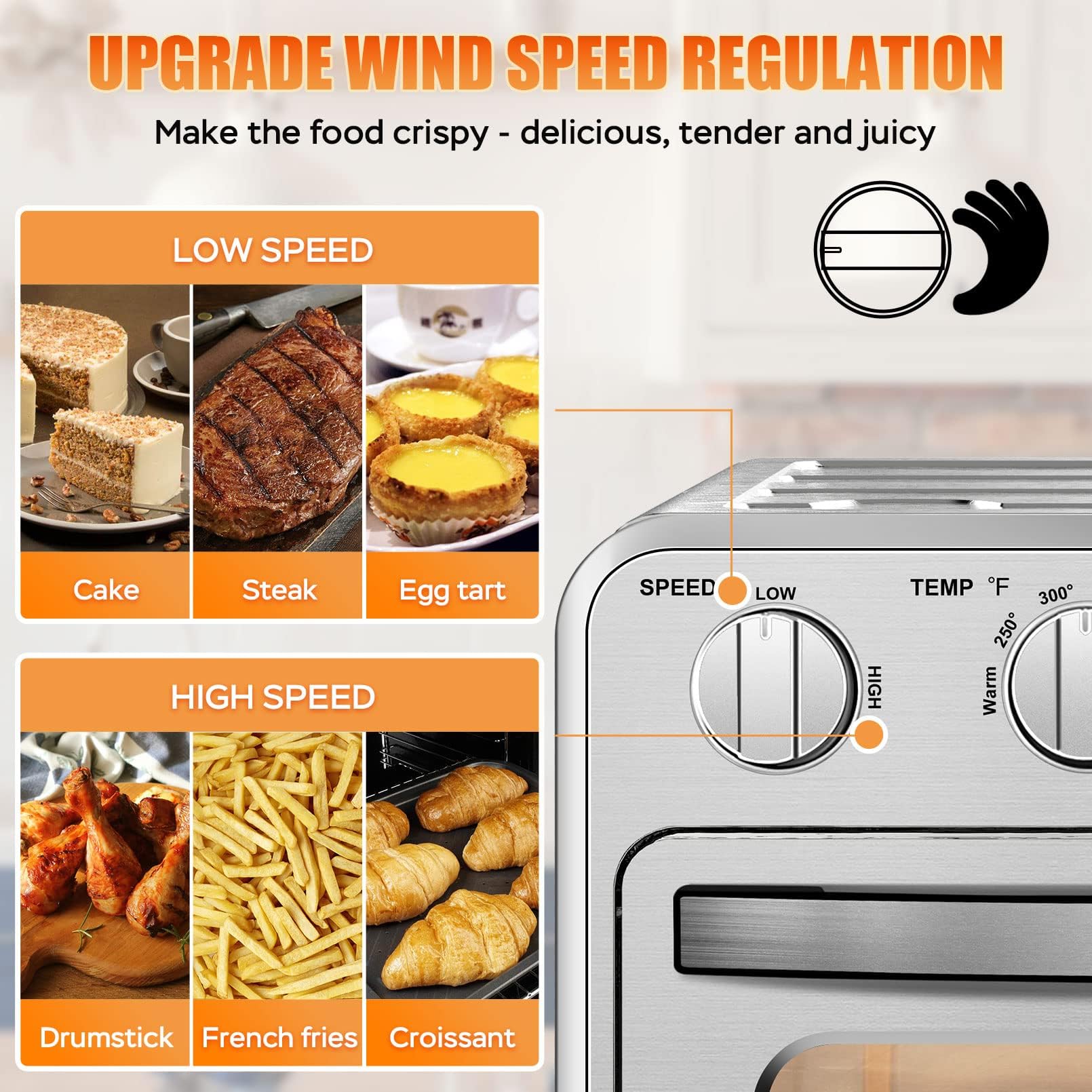 Geek Chef 16QT Air Fryer Toaster Oven - 4 Slice Convection Countertop Oven with Accessories, Oil-Free Cooking, ETL Certified - Perfect for Baking, Roasting & Healthy Meals in Small Kitchens