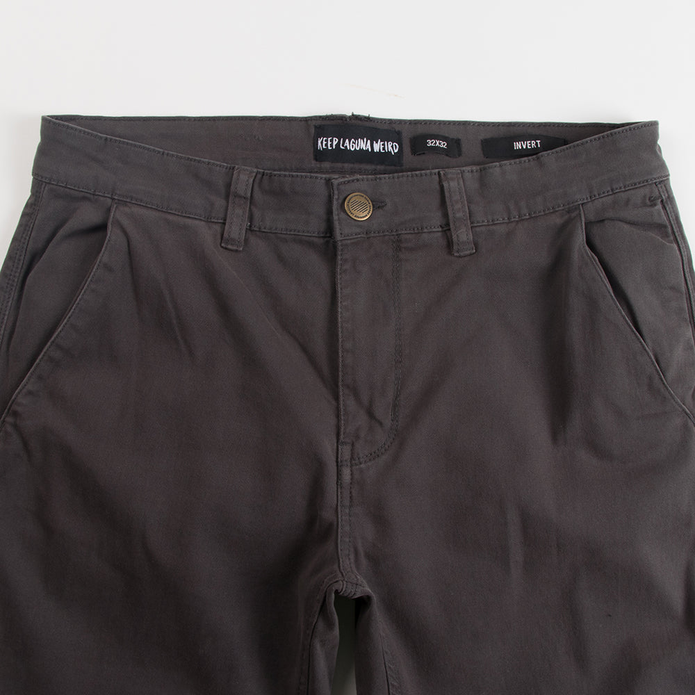 Thalia Surf Chino Mens Pants - Comfortable Stretch Travel & Casual Pants for Men, Charcoal Gray - Perfect for Beach, Surfing, Work & Outdoor Activities