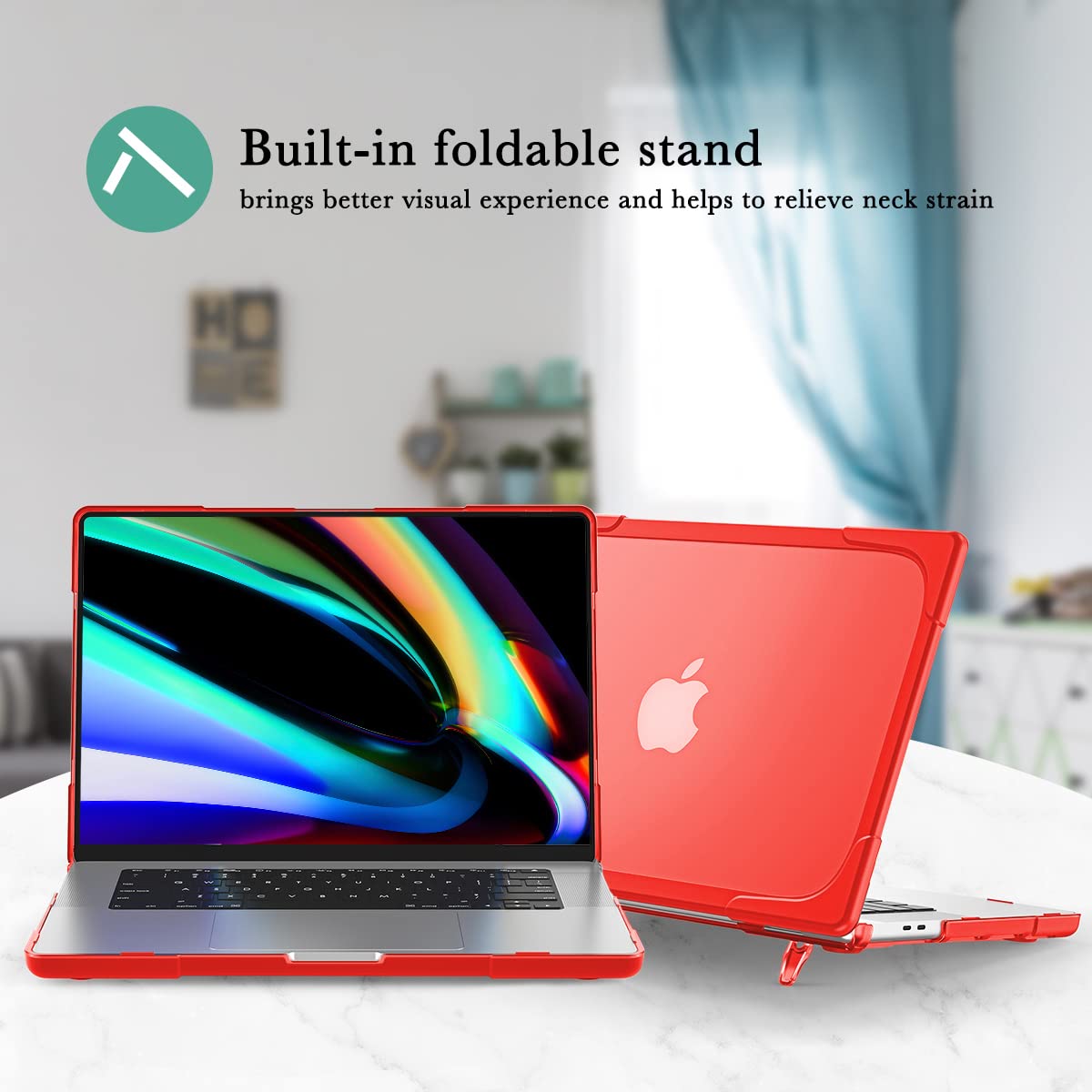 Durable Heavy Duty MacBook Pro 16 inch Case (2019 Model A2141) - Dual Layer Hard Shell Cover with Shock-Absorbing TPU Bumper for MacBook Pro 16