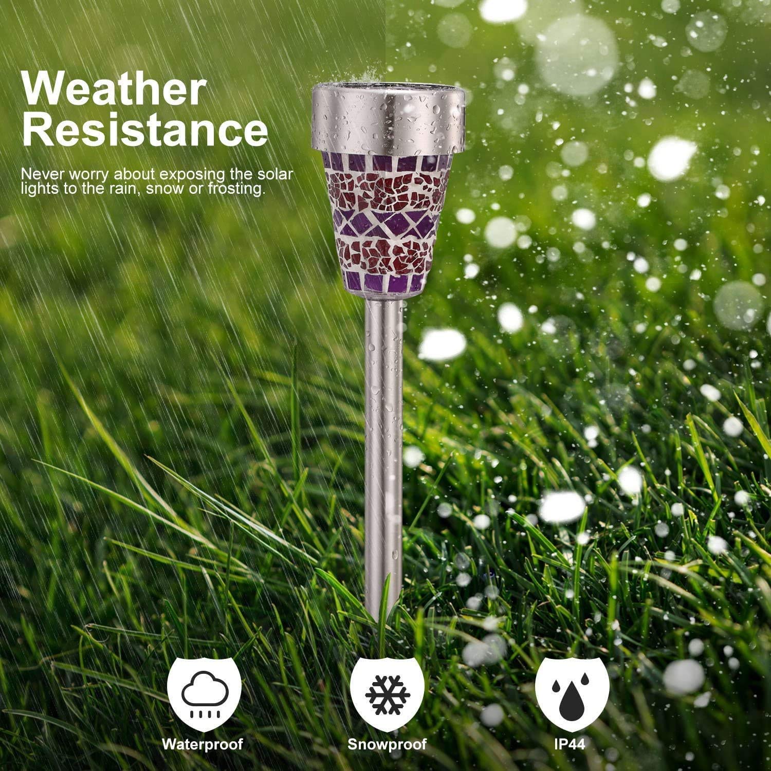 Solar LED Garden Lights - Waterproof Outdoor Landscape Lighting for Pathway, Walkway & Driveway | Patio & Lawn Decor